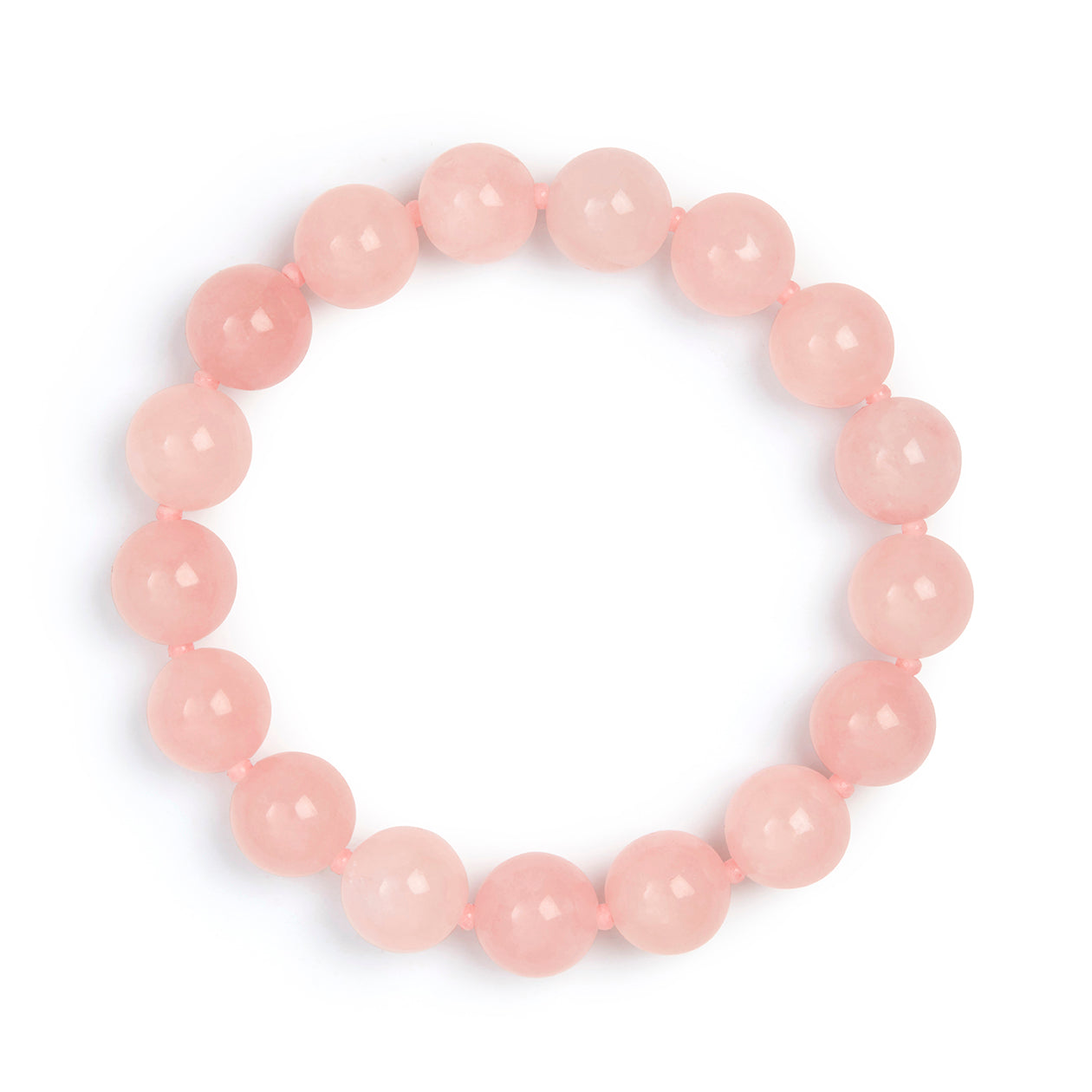 Pink Jade Stone Natural Beaded Bracelet