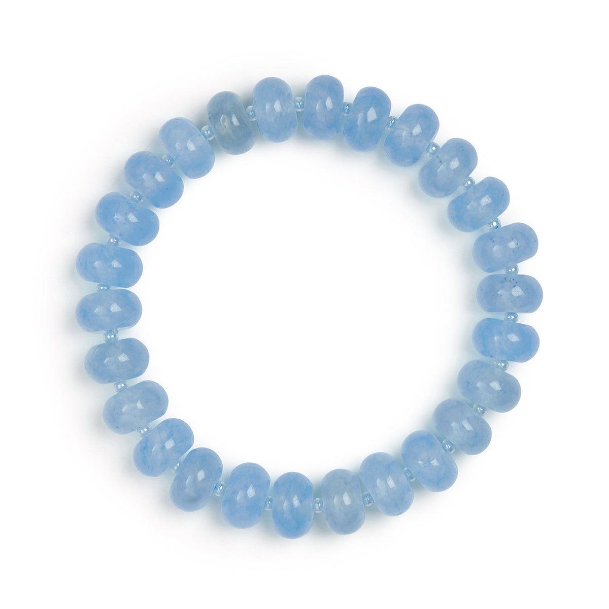 Blue Jade Stone Natural Beaded Bracelet