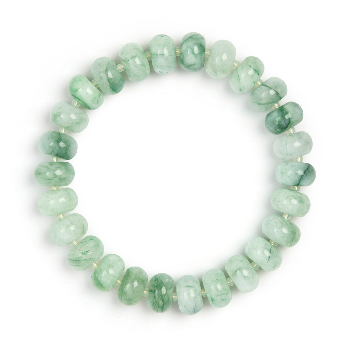 Mixed Green Jade Stone Natural Beaded Bracelet