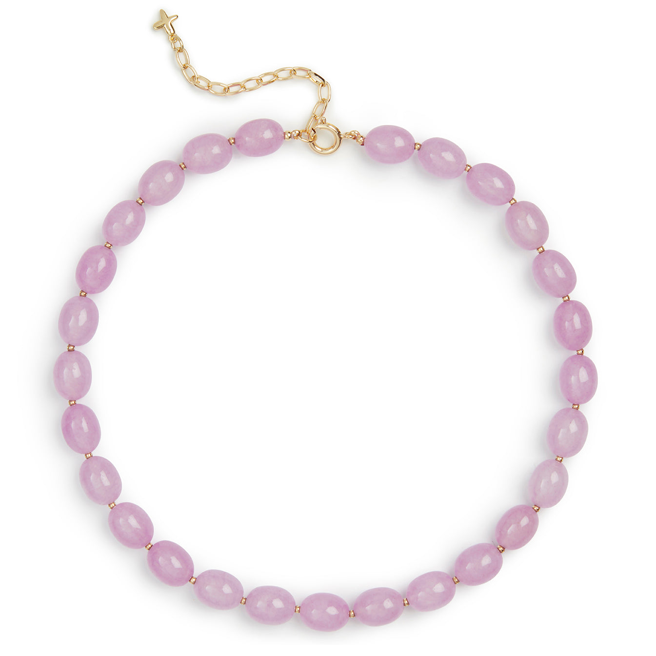 Purple Jade Stone Natural Beaded Necklace