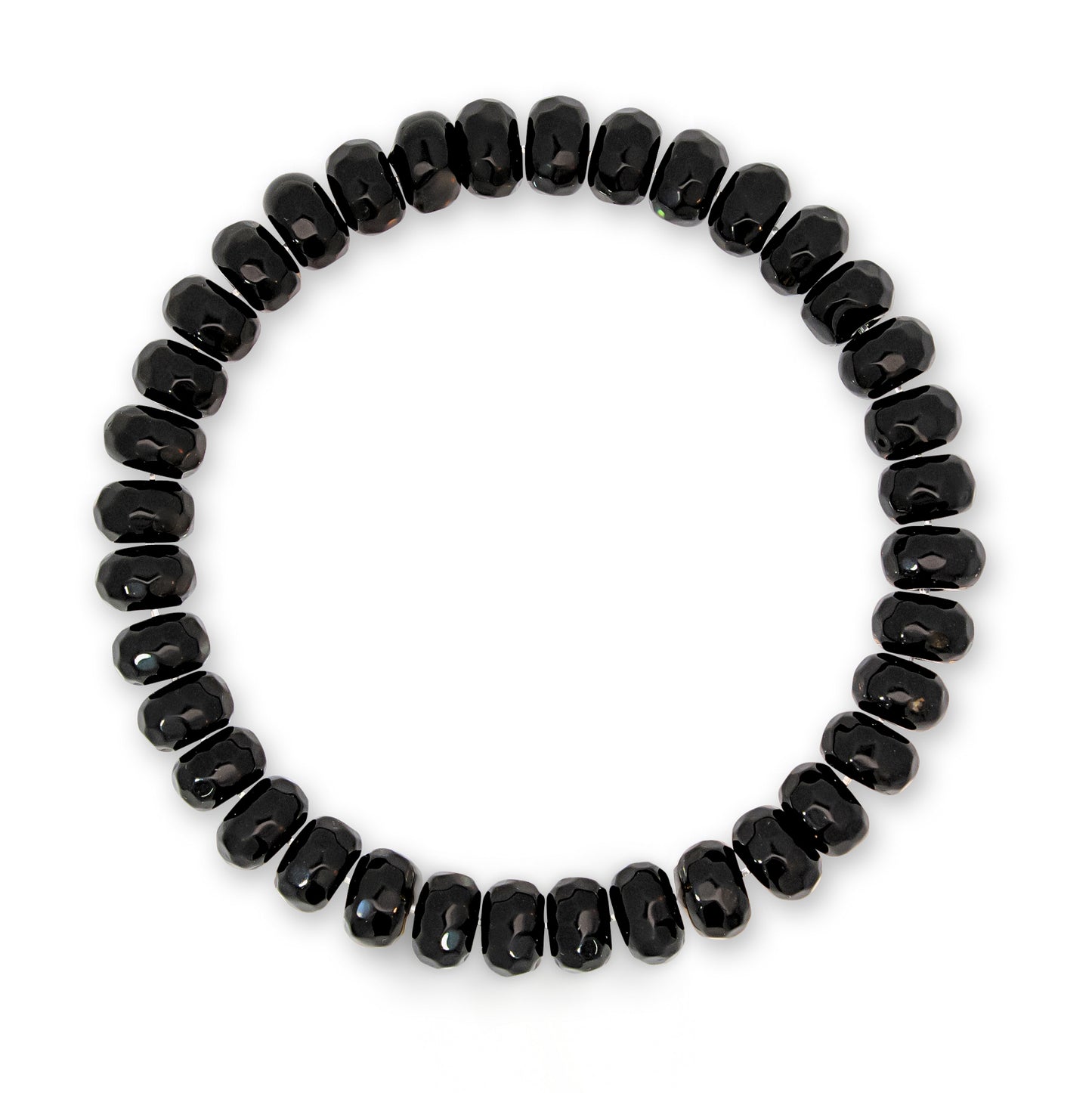 Black Mixed Jade Stone Natural Beaded Charm Bracelet