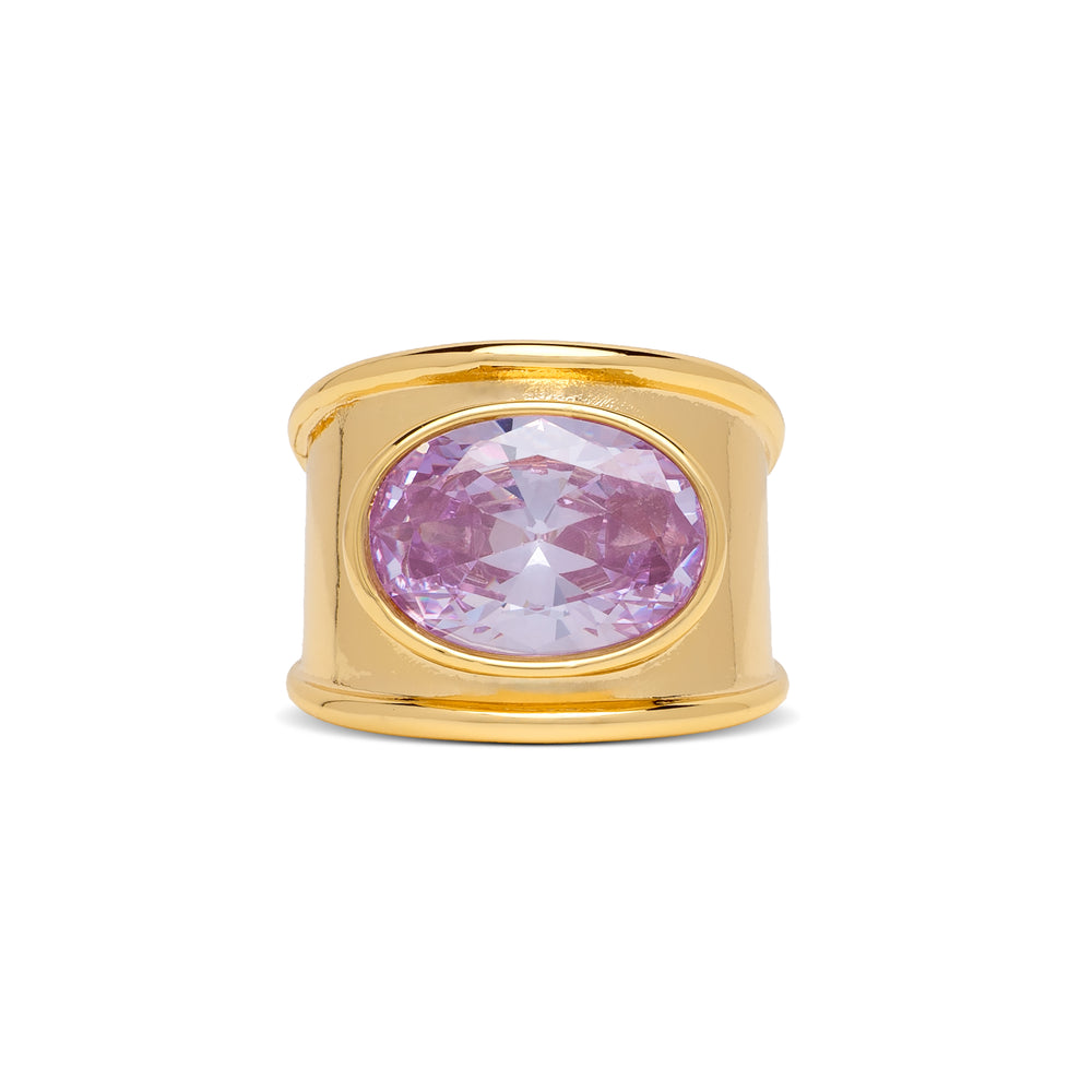 February Chunky Birth Stone Ring