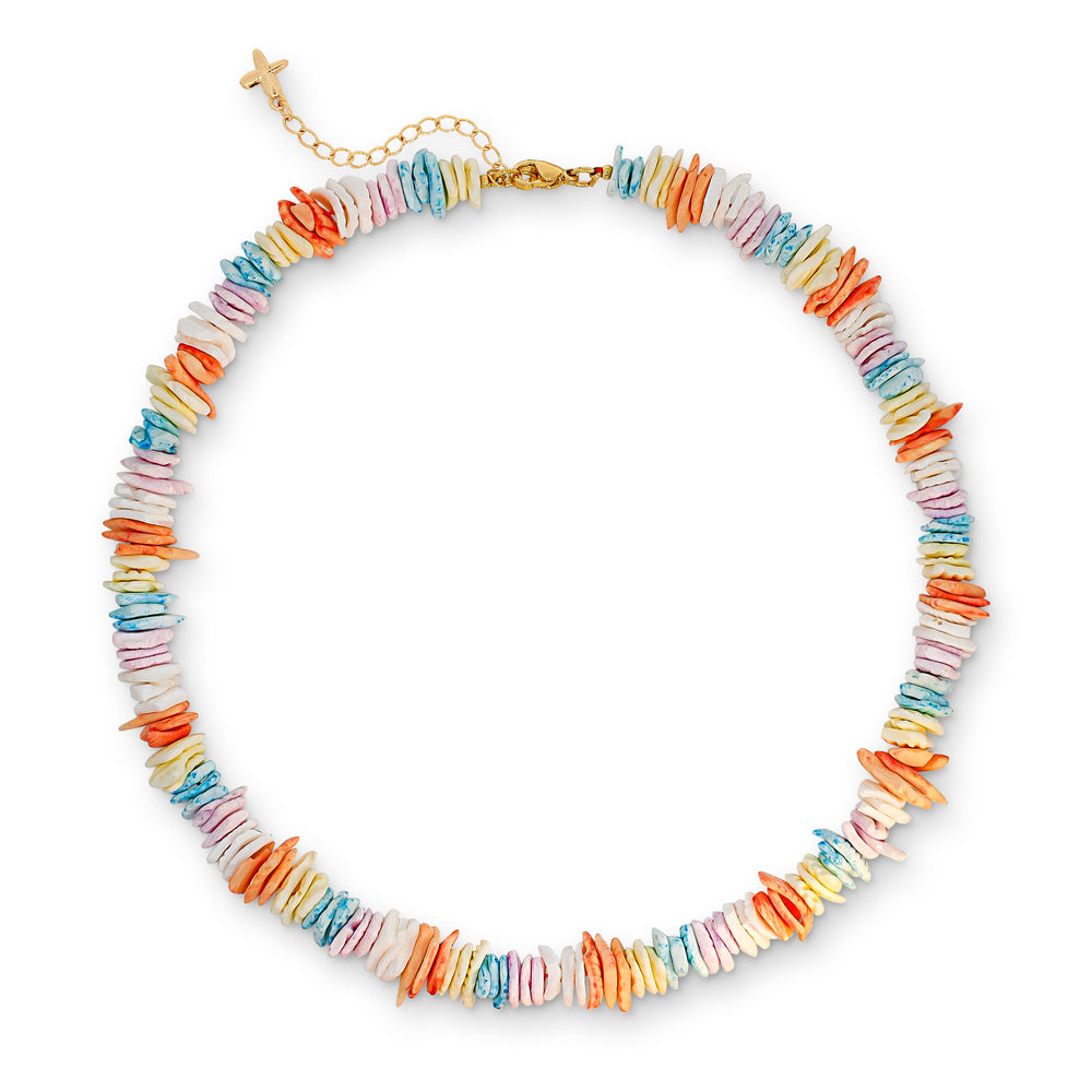 Multicoloured Pastel Natural Shell Necklace