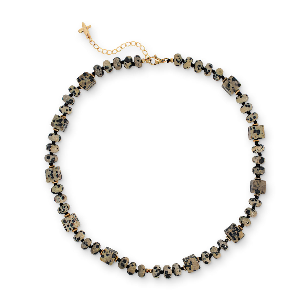 Speckled & Brown Natural Beaded Necklace