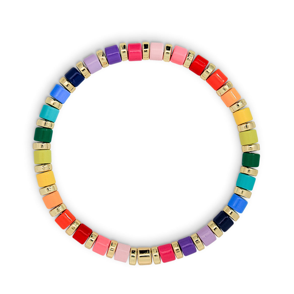 Multicoloured Metal Beaded Bracelet