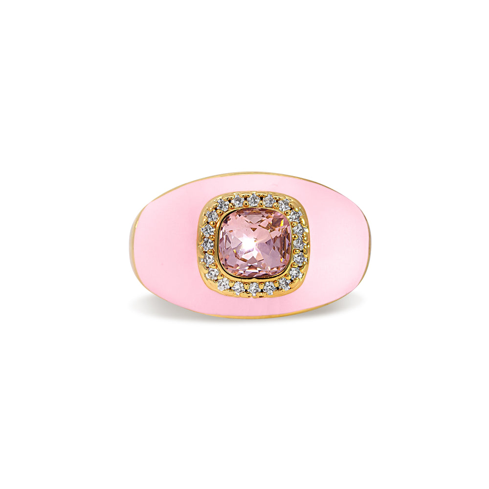 Pink Chunky Embellished Ring1