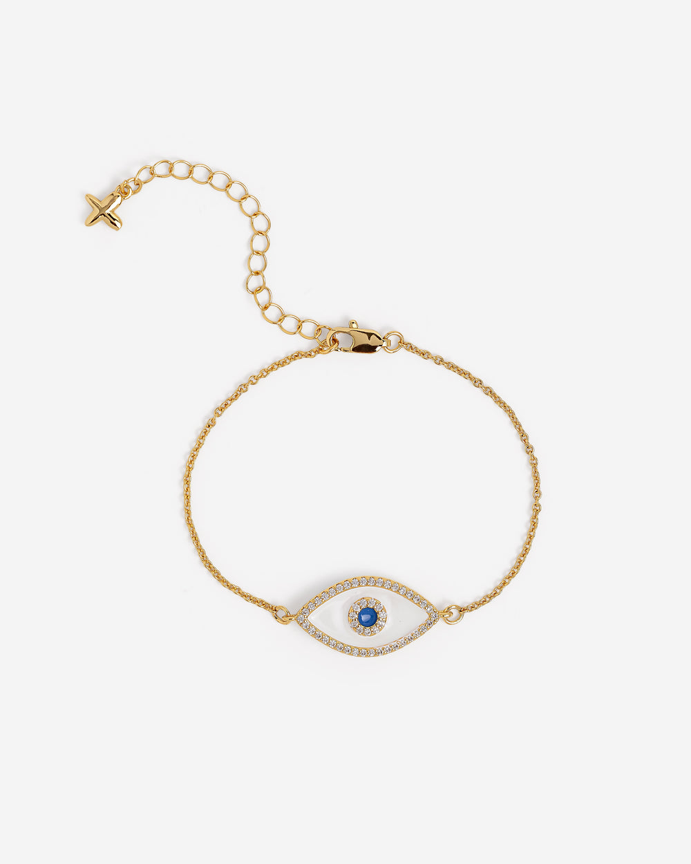White Evil Eye Charm Bracelet