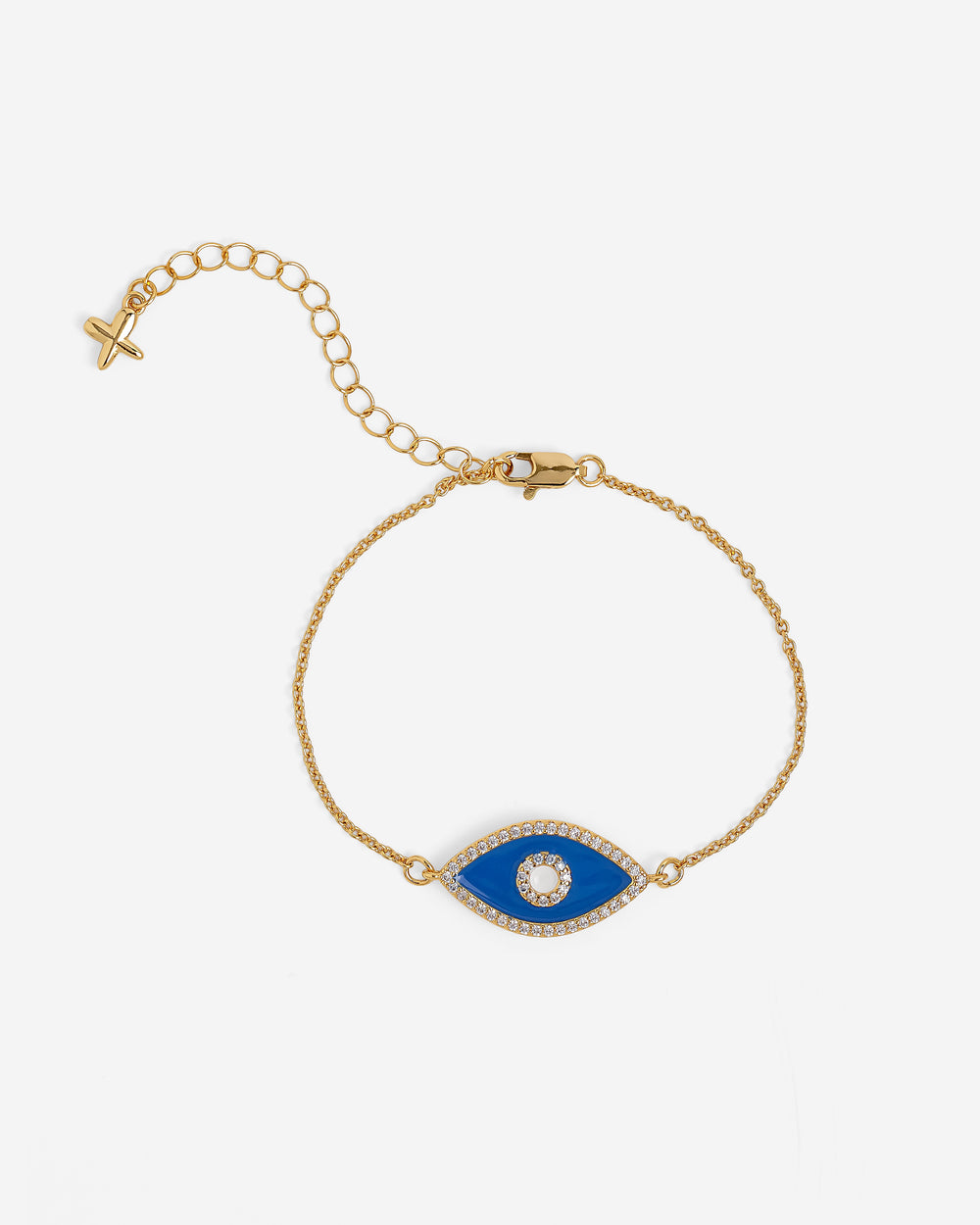 Navy Blue Evil Eye Charm Bracelet