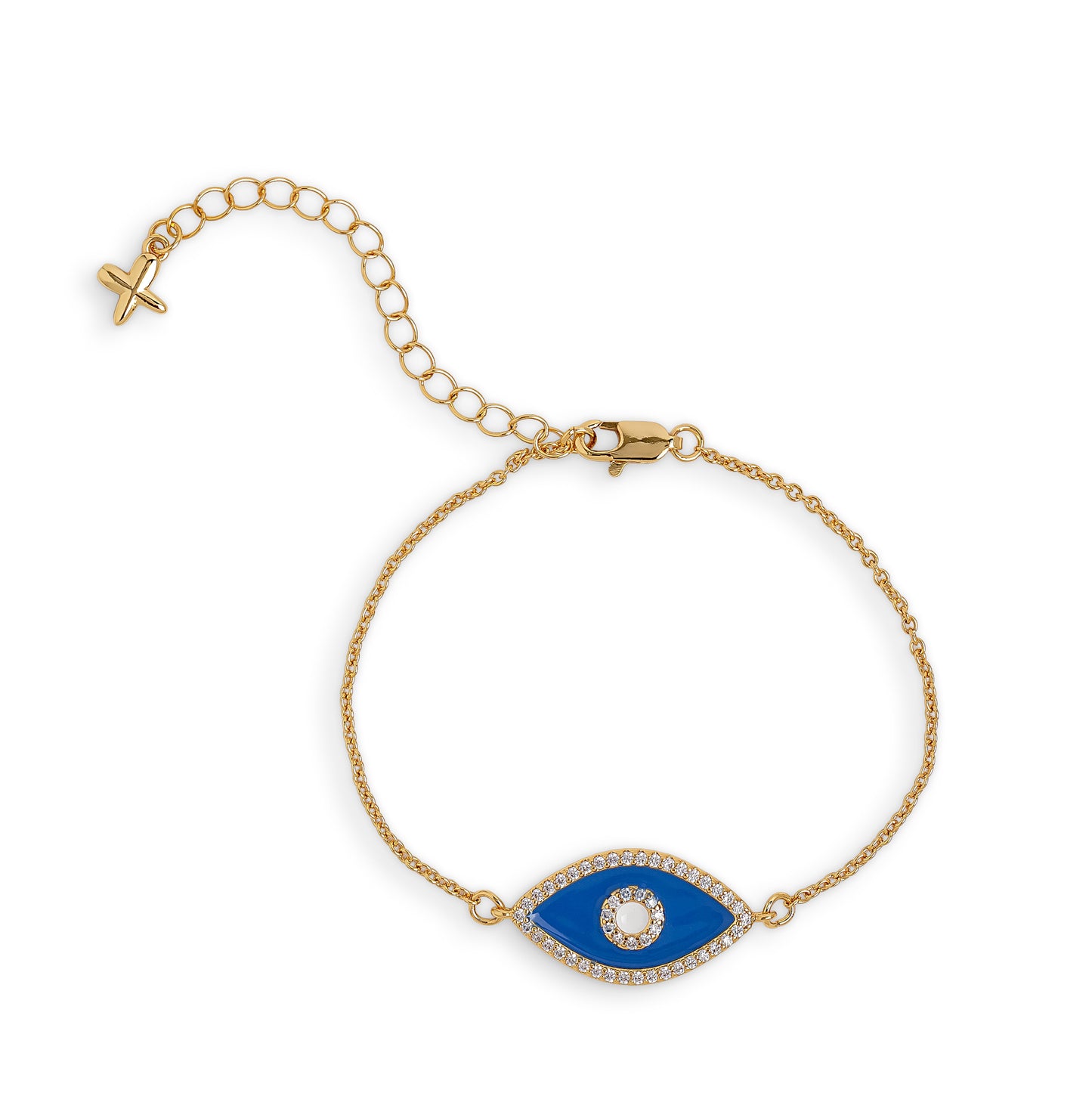 Navy Blue Evil Eye Charm Bracelet