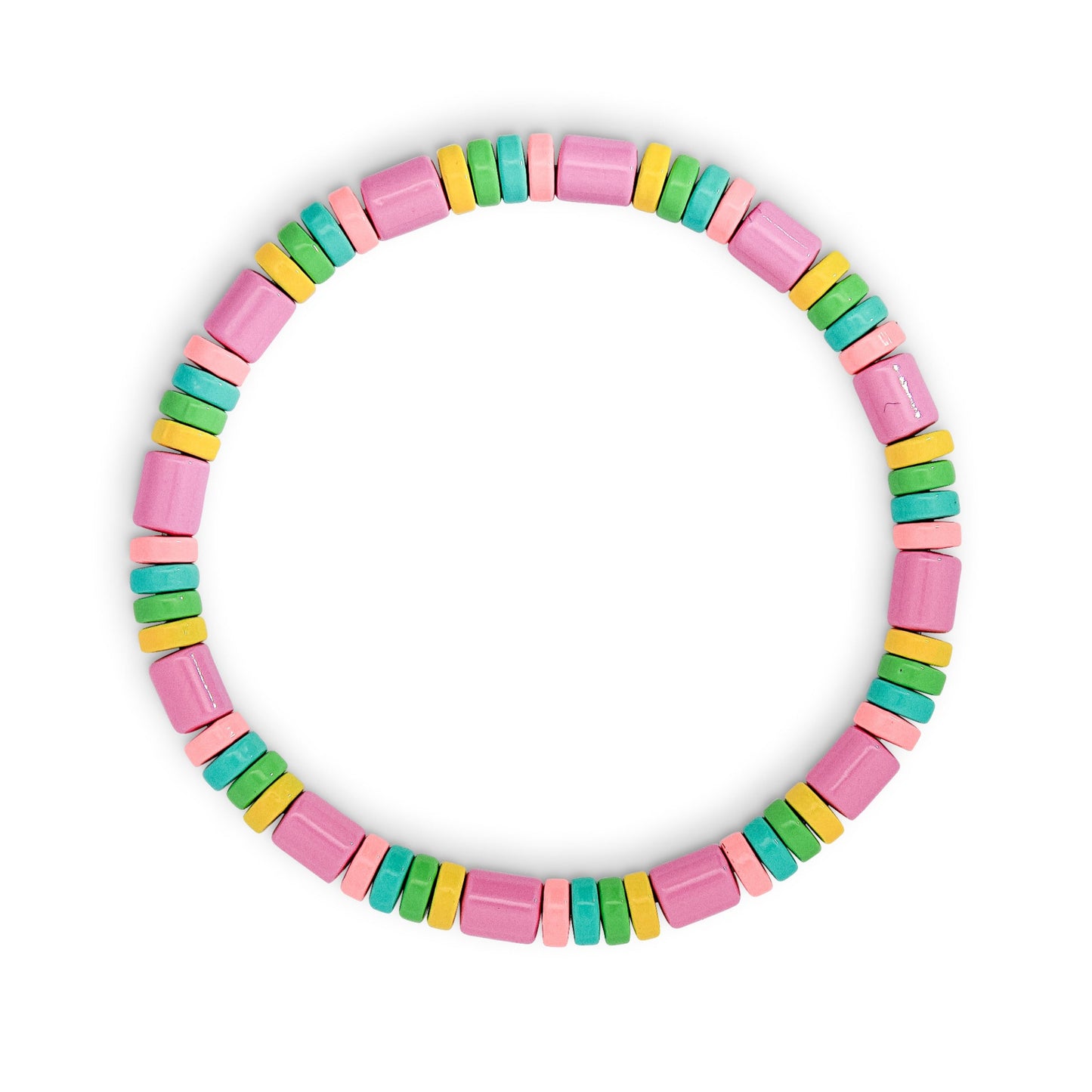 Lilac and Pastel Metal Beaded Bracelet