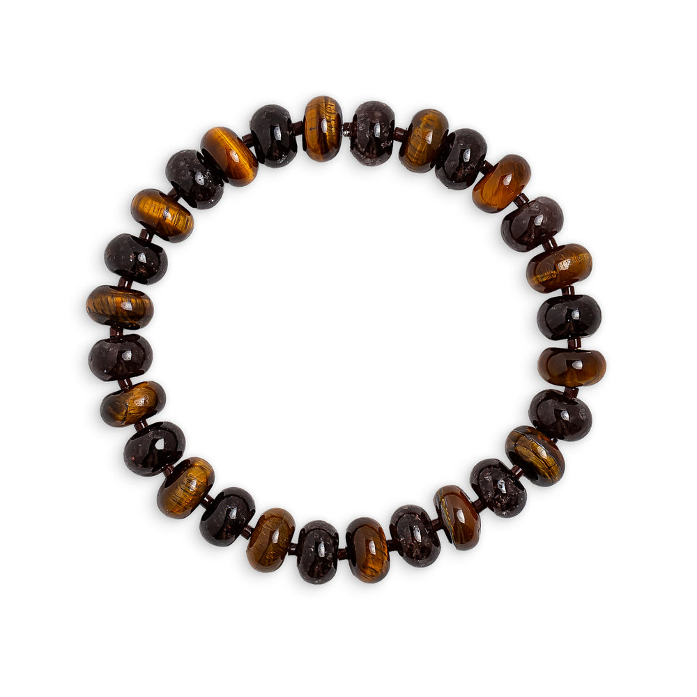 Brown Tiger's Eye Beaded Bracelet