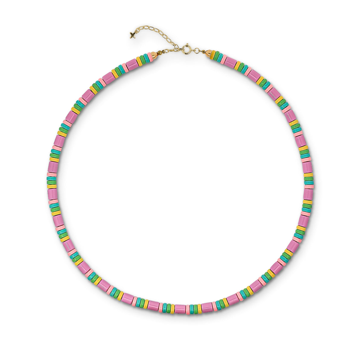 Pastel Metal Beaded Necklace