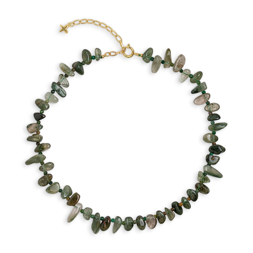 Green Jasper Stone Beaded Necklace