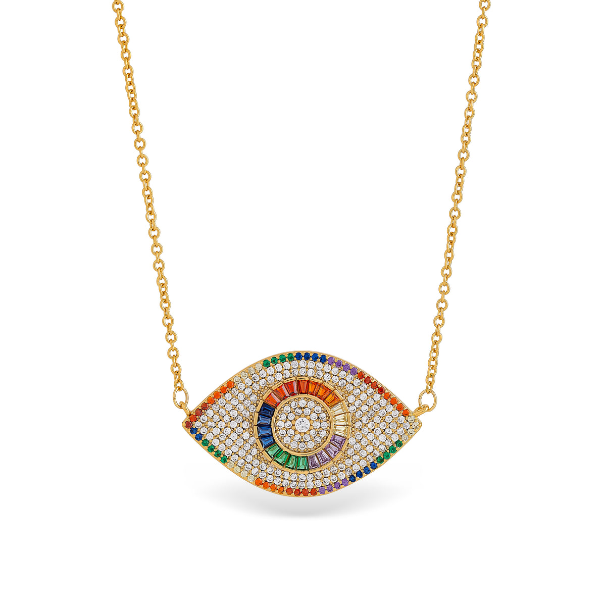 Evil Eye Cubic Zirconia Nekclace