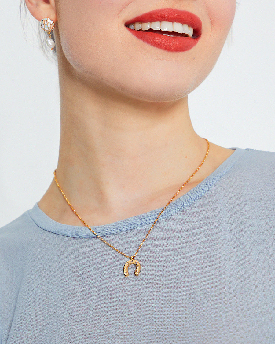 Horseshoe Lucky Charm Necklace