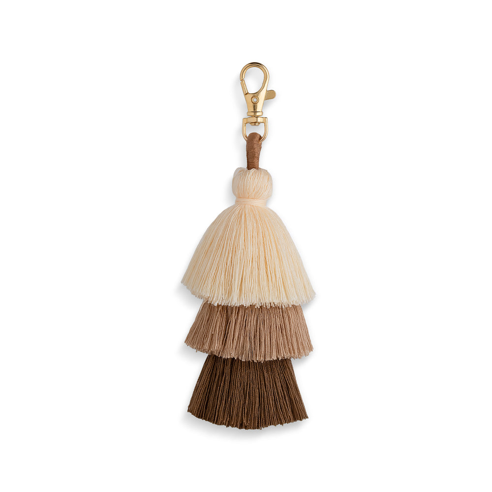 Beige Bag Tassel Charm