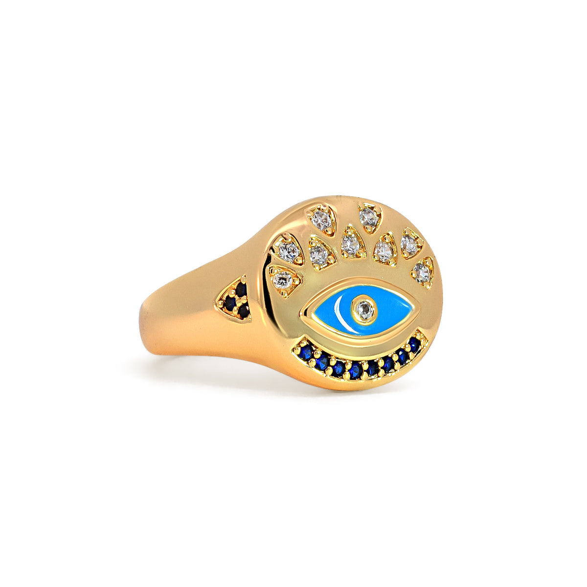 Embellished Evil Eye Ring