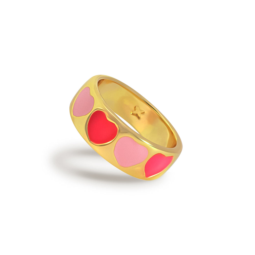 Pink Heart Stacking Ring