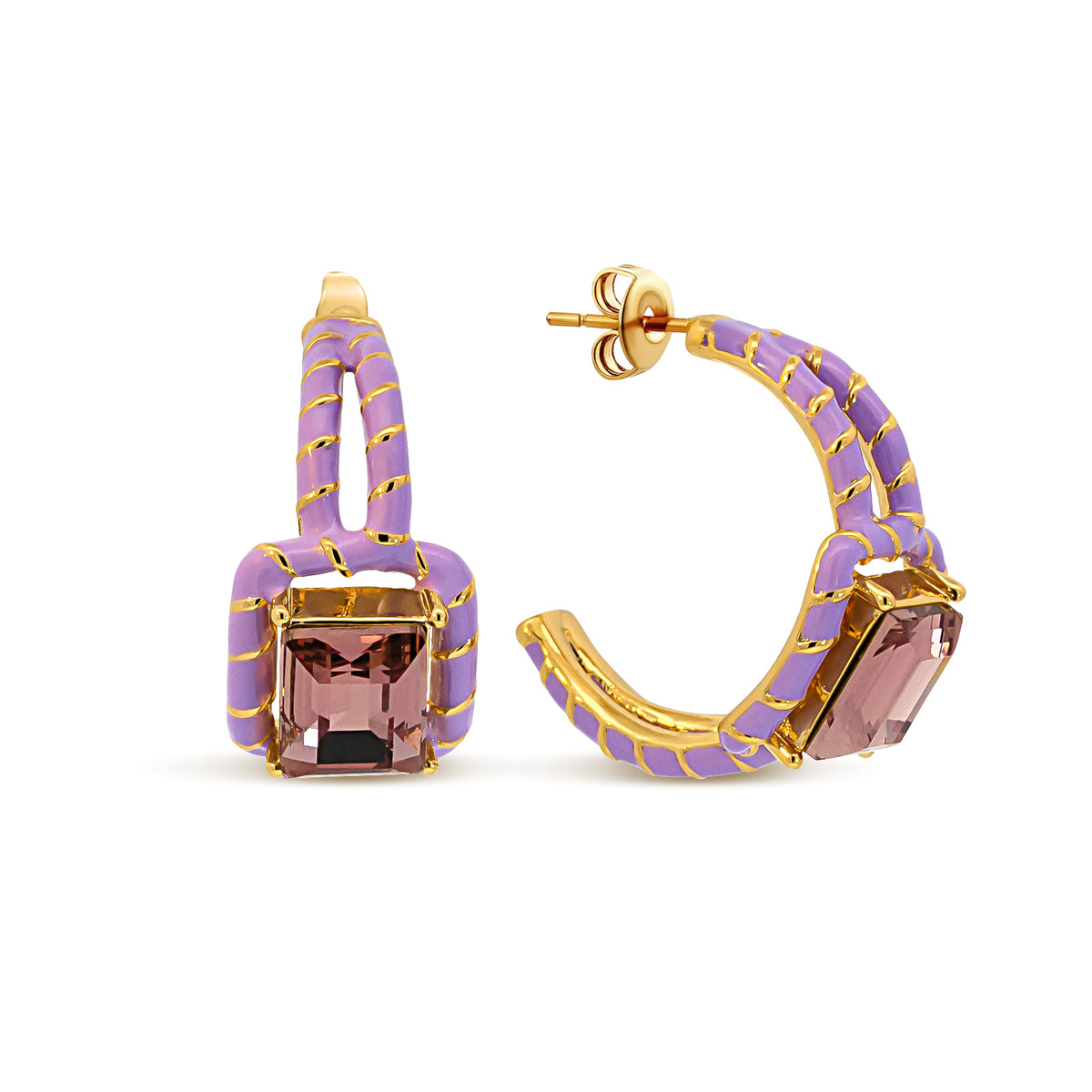 Twisted Rope Half Hoop Earrings