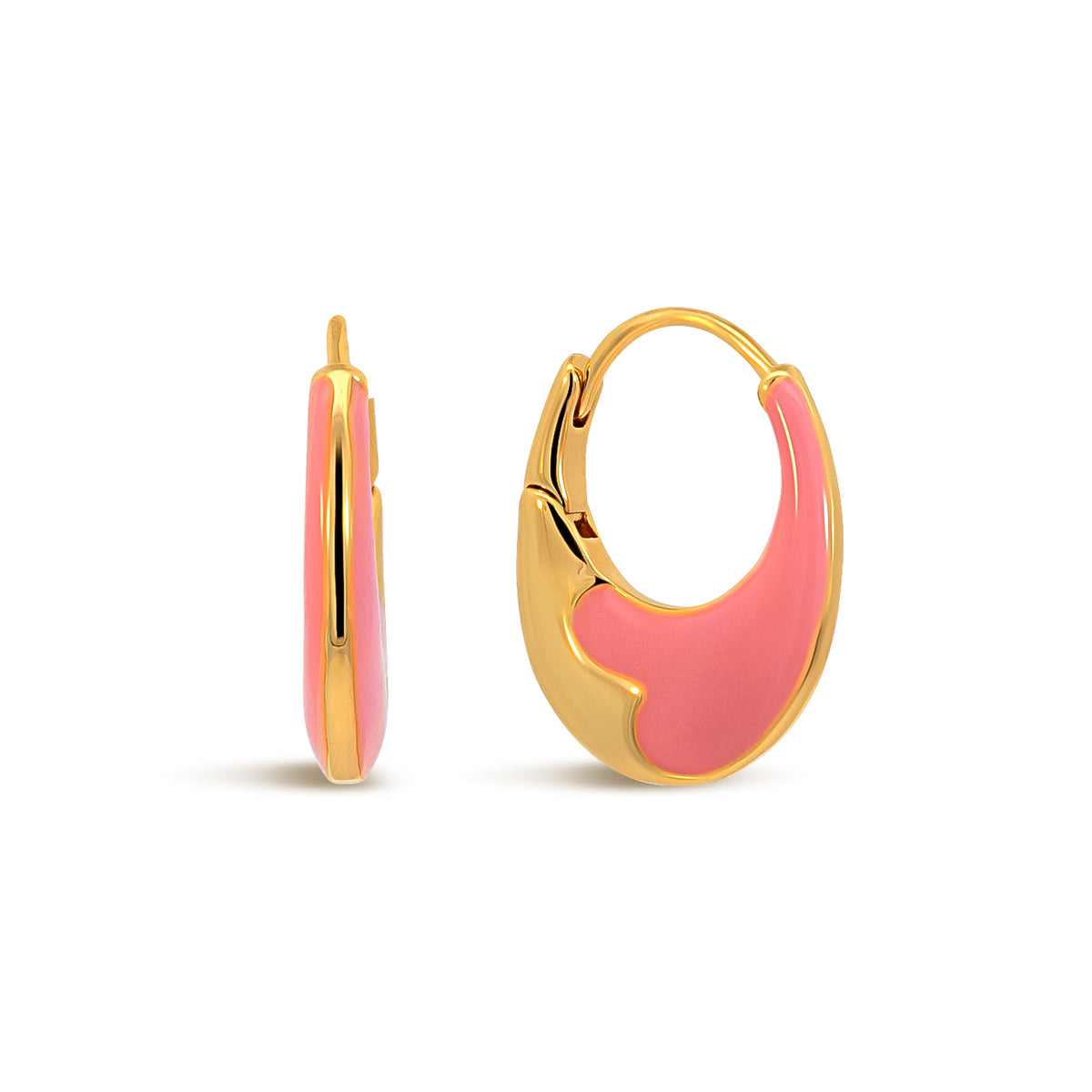 Swirl Heart Hoop Earrings