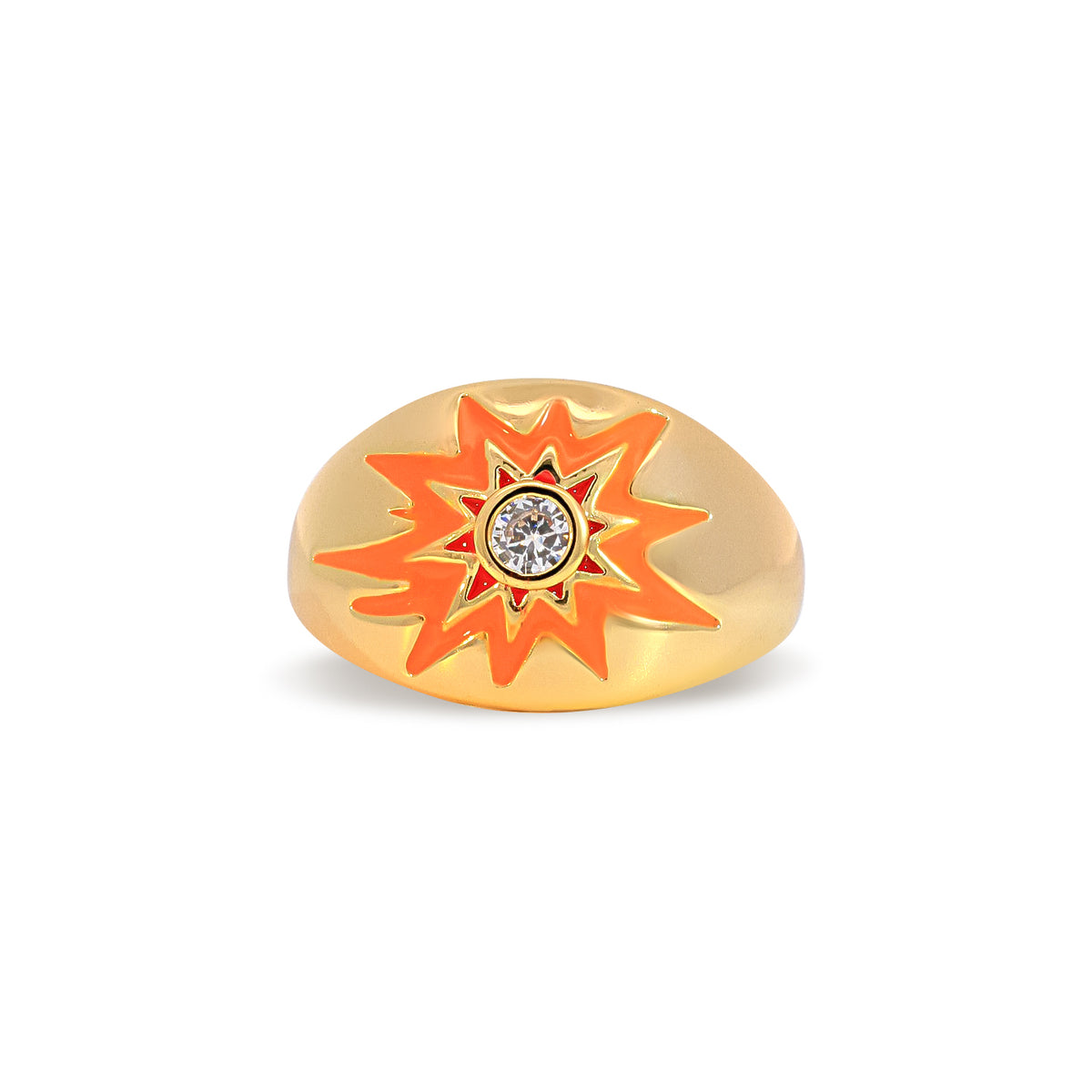 Embellished Star Enamel Ring