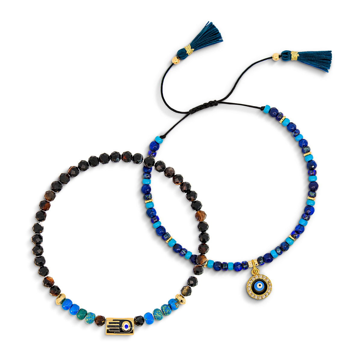 Evil Eye Hamsa Bracelet Set