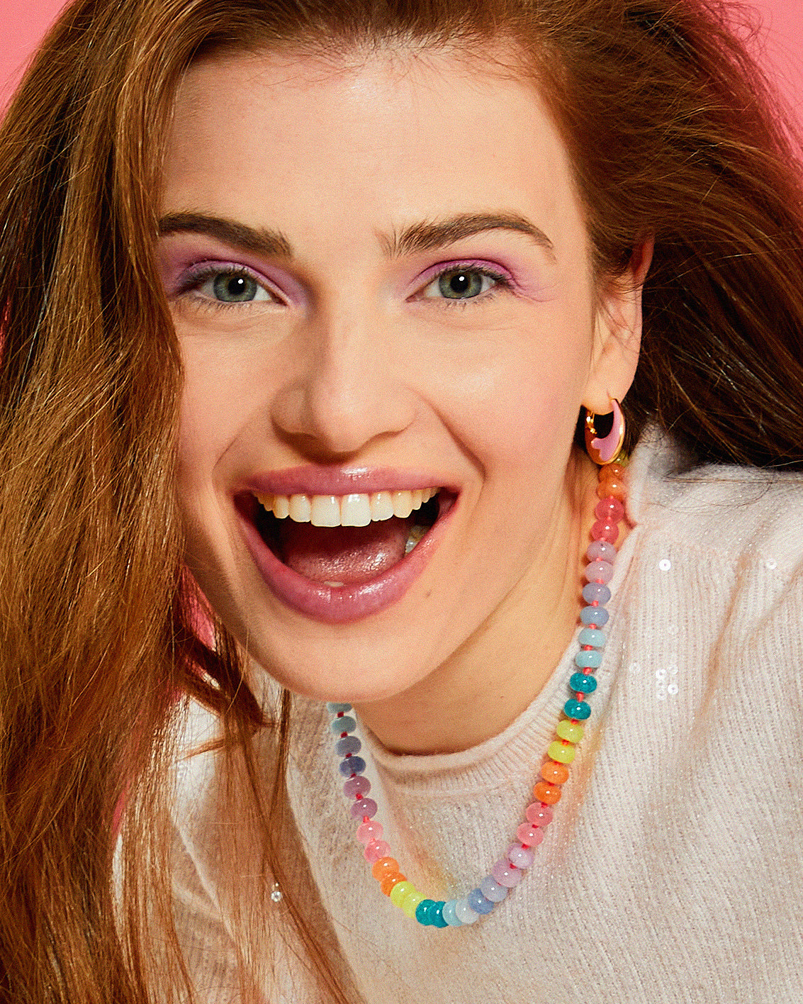 Rainbow Mixed Jade Stone Natural Beaded Necklace