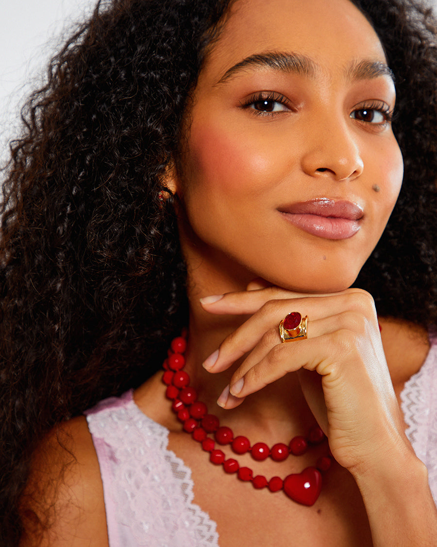 July Chunky Birthstone Ring