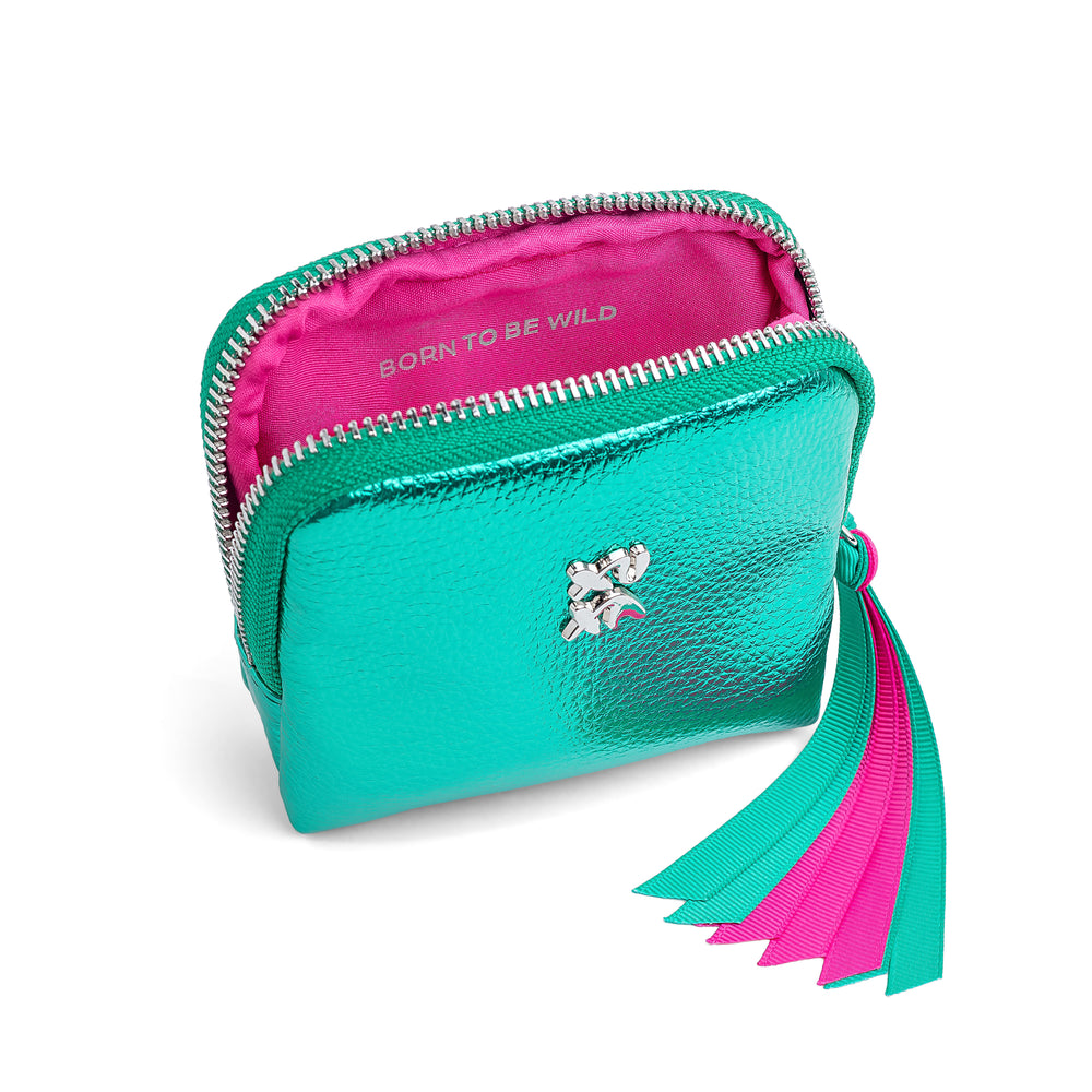 Born To Be Wild Green and Pink Slogan Jewellery Organiser