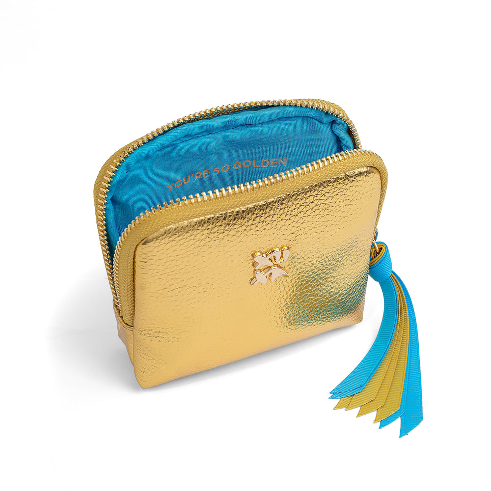 You're So Golden Gold and Blue Slogan Jewellery Organiser